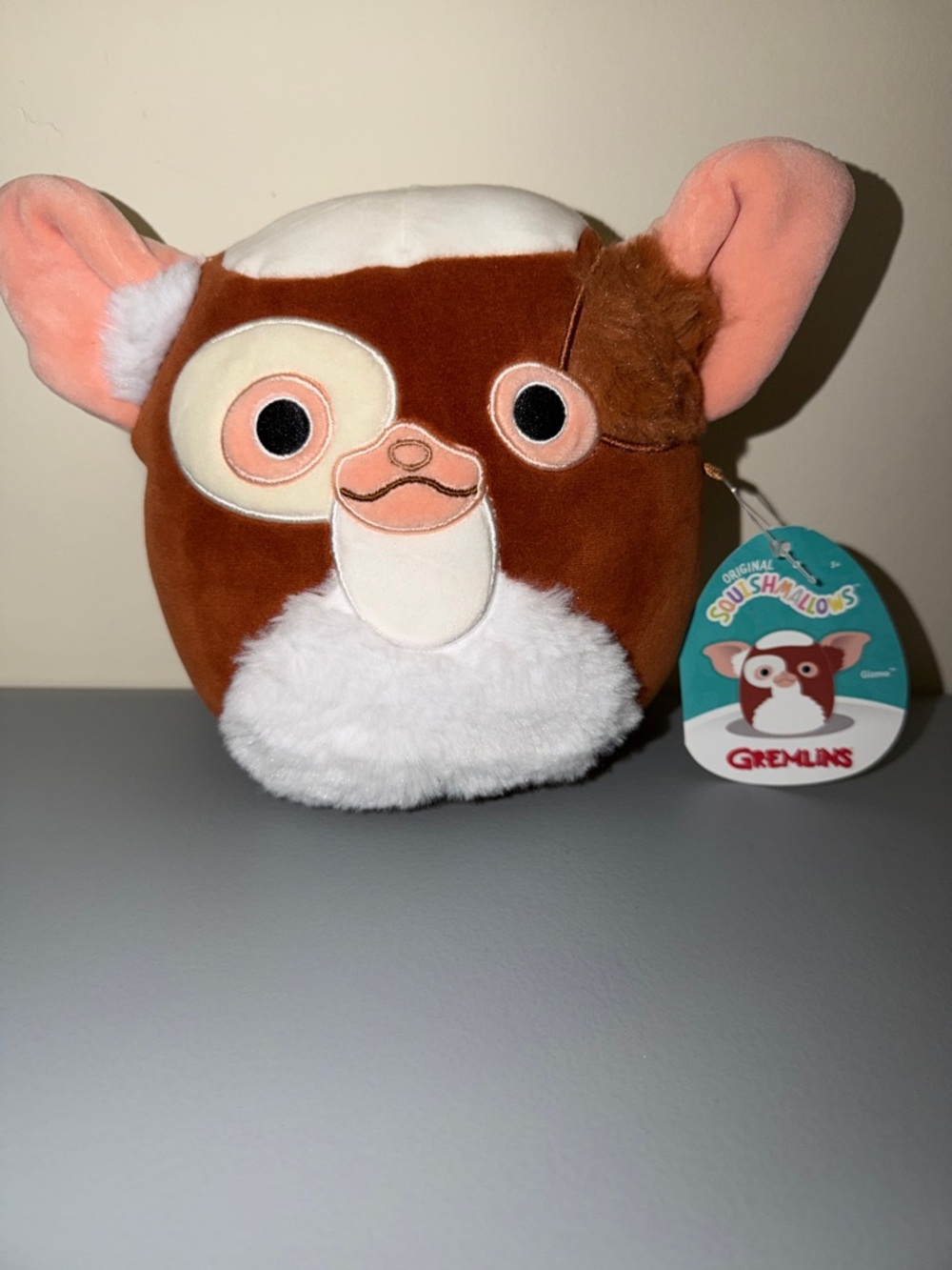Squishmallows Gizmo Plush - Brown, White & Pink Ears